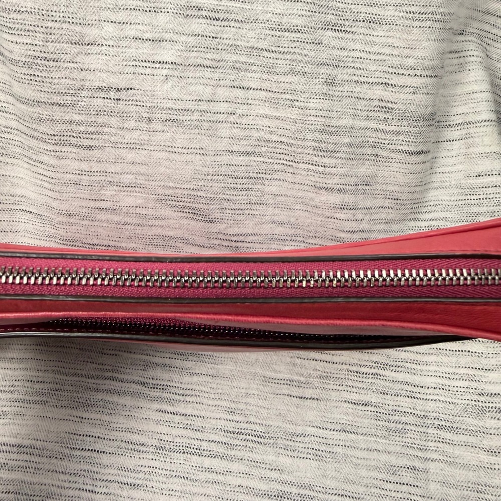 Reed Krakoff Large Pink Leather Clutch Wristlet Colorful Zip Closure Logo Tag - Picture 11 of 13